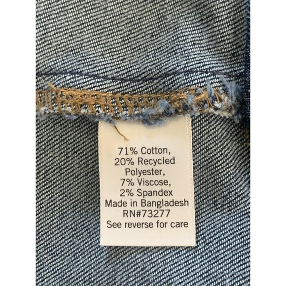 So Juniors Denim Mini Skirt Blue Jean Stretch Zip Closure Size 9/29W - Picture 7 of 8